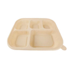 Biodegradable Cornstarch Compartment Plate – Eco-Friendly Divided Food Tray for School Lunch, Catering, Picnic And Takeaway Meals