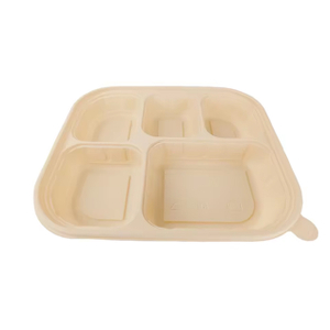 Biodegradable Cornstarch Compartment Plate – Eco-Friendly Divided Food Tray for School Lunch, Catering, Picnic And Takeaway Meals