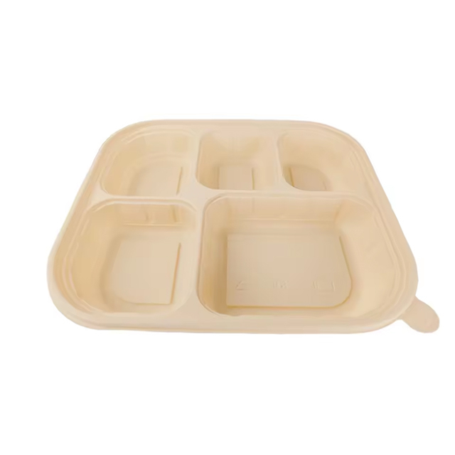 Biodegradable Cornstarch Compartment Plate – Eco-Friendly Divided Food Tray for School Lunch, Catering, Picnic And Takeaway Meals