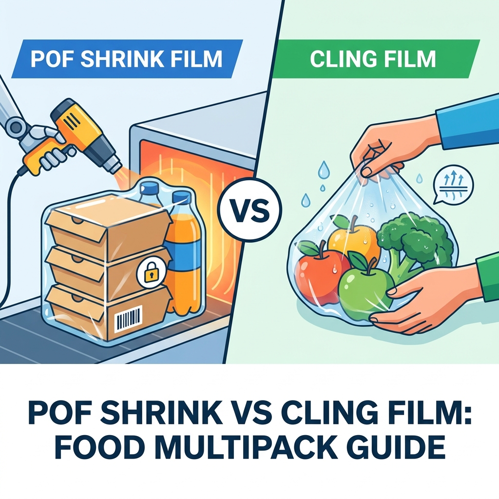 POF Shrink Film vs Cling Film: Choosing the Right Format for Food Multipacks