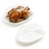Wholesale roasted chicken packaging with crystal clear anti-fog lid