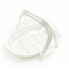 White base roasted chicken container with high clarity dome lid, food grade plastic chicken box for commercial deli takeout