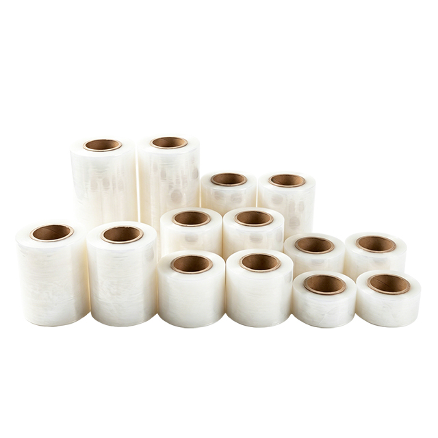 Wholesale mini PE cling film rolls for professional food delivery and takeaway packaging with high cling performance