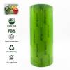 Food grade light green PVC food wrap roll with anti-fog technology for produce and fresh food packaging